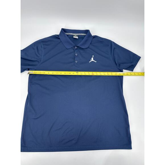 Nike Jordan Dri-FIT Polo Shirt Navy Blue Jumpman Logo Mens XL Athletic EUC - Picture 8 of 9